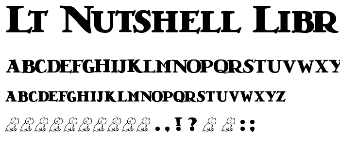 LT Nutshell Library Black font
